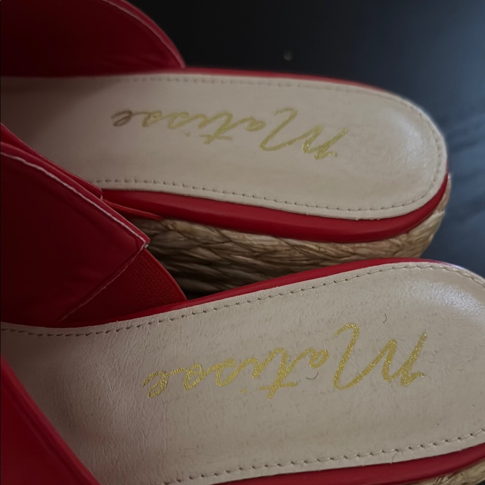 Coconuts by Matisse Red Wedge Shoes with Vibrant Color - Picture 3 of 4